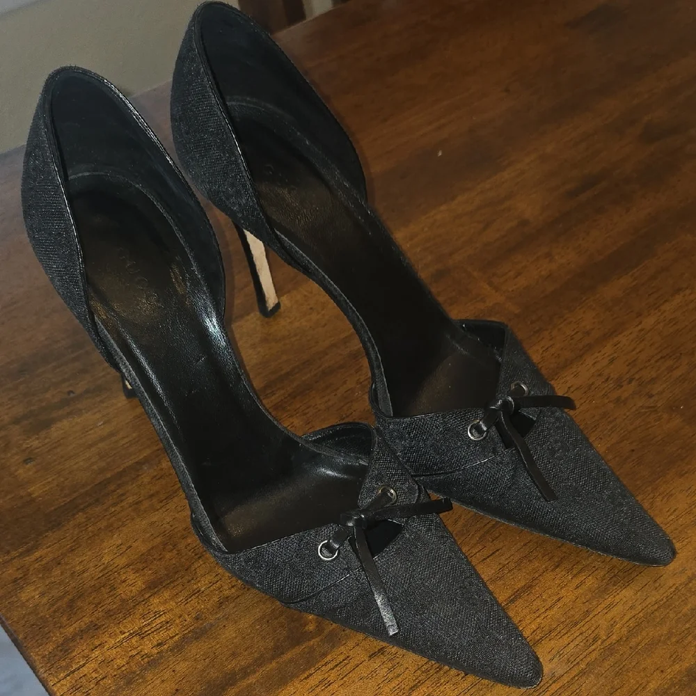 Authentic Vintage Gucci D'orsay Heels 8.5 - Picture 1 of 7